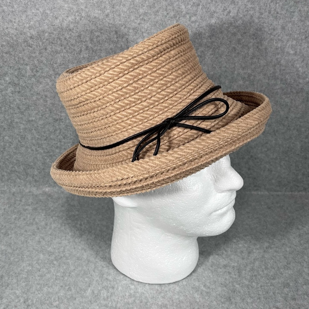 Augus T Womens Chenille‎ Bucket Hat Woven Packable Roll Brim Hipster